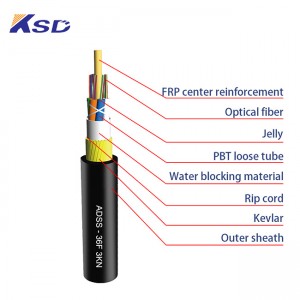 48 Strand Aerial Non Metallic Sheathed Cable HDPE 100m 120m 150m Span