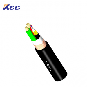 6 Core OPLC Hybrid Fiber Optic Cable , Composite Low Voltage Outdoor Cable G652D