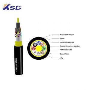 Aerial 24 Core Single Jacket ADSS Fiber Optical Cable AT Jacket 100 Meter Span ADSS Cable
