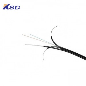 1-12 Core Outdoor FTTH Drop Cable LSZH KFRP /Galvanized/Phosphating Steel Wire