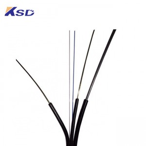 Outdoor/Indorr Bow-Type 1 core 2 core 4 core GJYXCH fiber optic cable with steel wire messenger